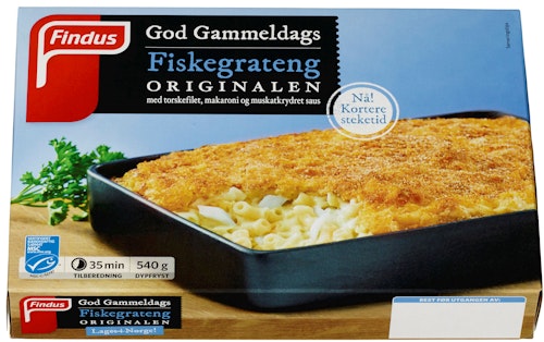 Bilde: © Findus / Kolonial.no Findus Fiskegrateng god gammeldags 510 g