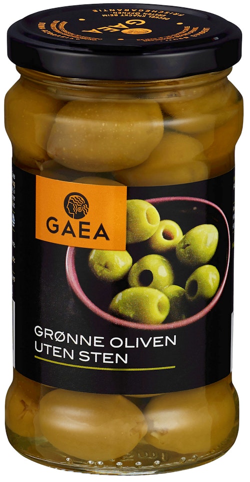 Gaea Grønne Oliven Uten Sten