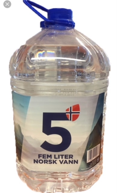Norsk Vann Produsert av Telemark Kildevann, 5 l