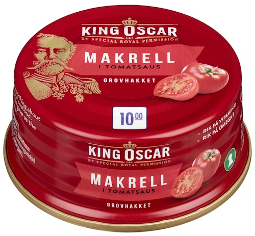 Bilde: © King Oscar / Kolonial.no King Oscar Makrell i Tomat 90 g