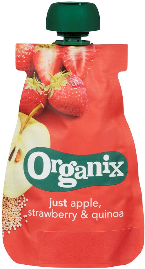 Bilde: © Semper / Kolonial.no Semper Organix Eple, Jordbær & Quinoa 100 g