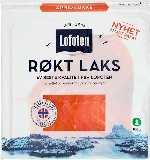 Bilde: © Lofoten / Oda Lofoten Einerrøkt Laks Skivet 100 g
