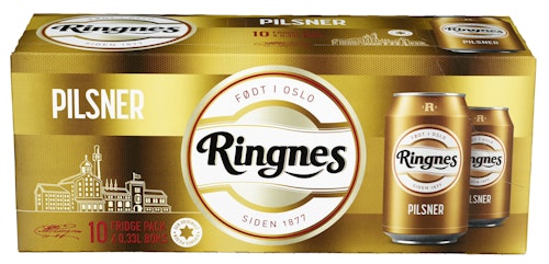 Bilde: © Ringnes / Oda Ringnes Ringnes Pilsner 10 x 0,33l, 3,3 l