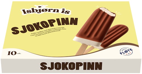 Bilde: © Isbjørn Is / Oda Isbjørn Is Sjokopinn Vanilje 10 stk, 700 ml