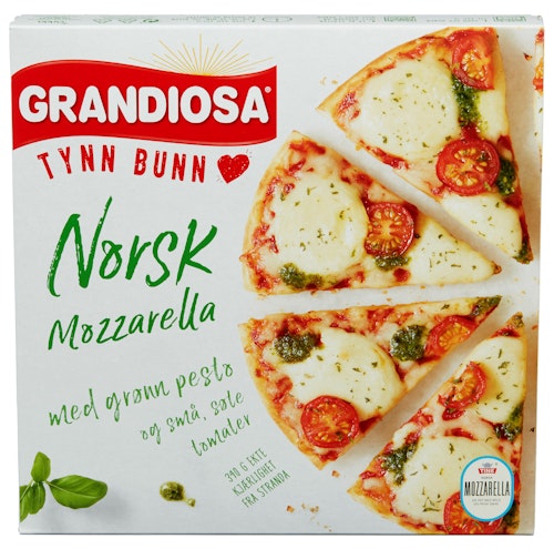 Bilde: © Grandiosa / Kolonial.no Grandiosa Tynn Bunn Mozzarella 340 g