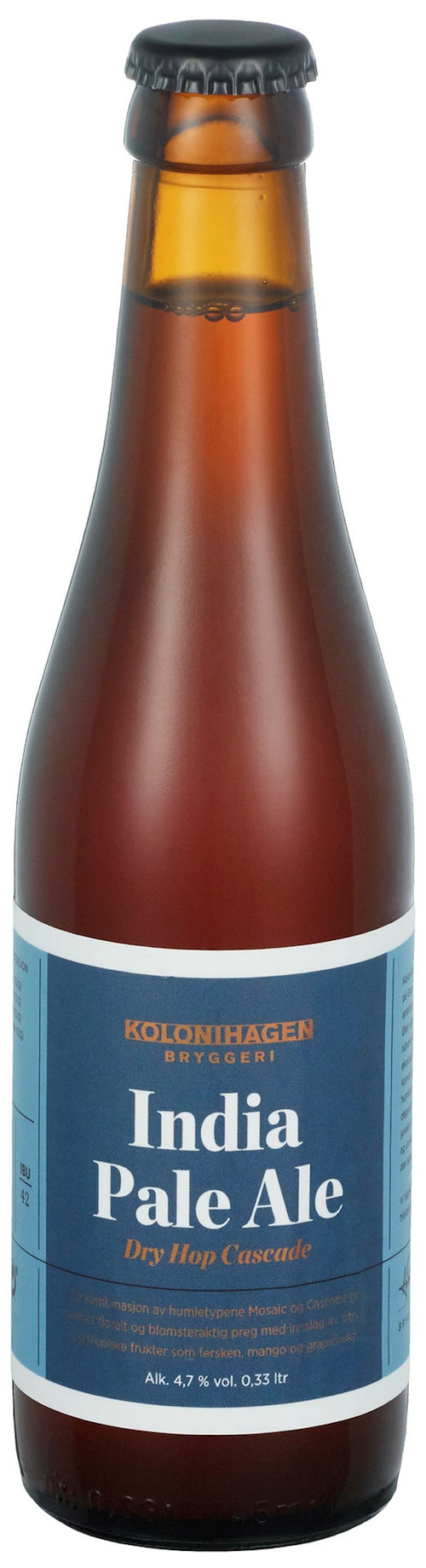 Bilde: © Kolonihagen / Kolonial.no Kolonihagen India Pale Ale Cascade 0,33 l