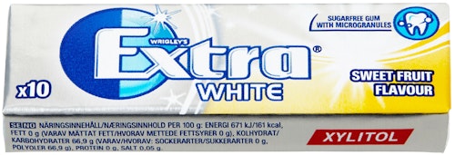 Bilde: © Extra / Kolonial.no Extra Extra Sweet Fruit Sukkerfri, 14 g