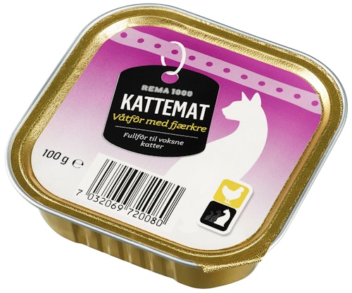 Bilde: © REMA 1000 / Kolonial.no REMA 1000 Kattemat Fjærkre 100 g