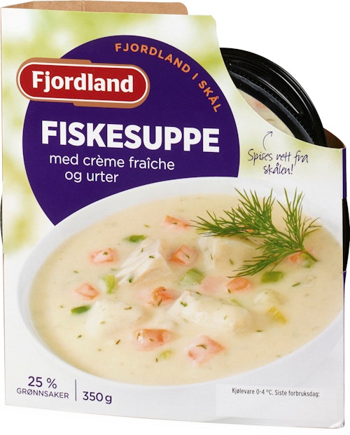 Bilde: © Fjordland / Oda Fjordland Fiskesuppe med Creme Fraiche & Urter 350 g