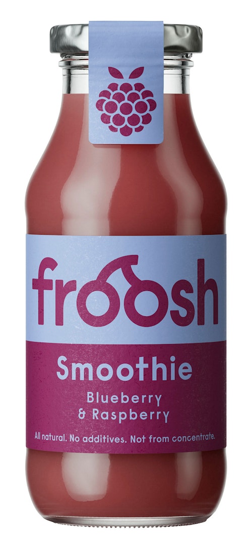 Bilde: © Froosh / Oda Froosh Smoothie Blåbær & Bringebær 250 ml