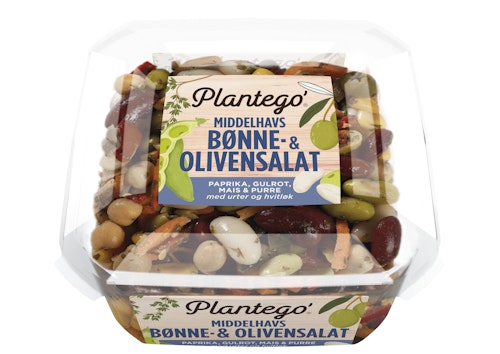 Bilde: © Plantego / Oda Plantego Middelhavsalat Med Bønner & Oliven 300 g