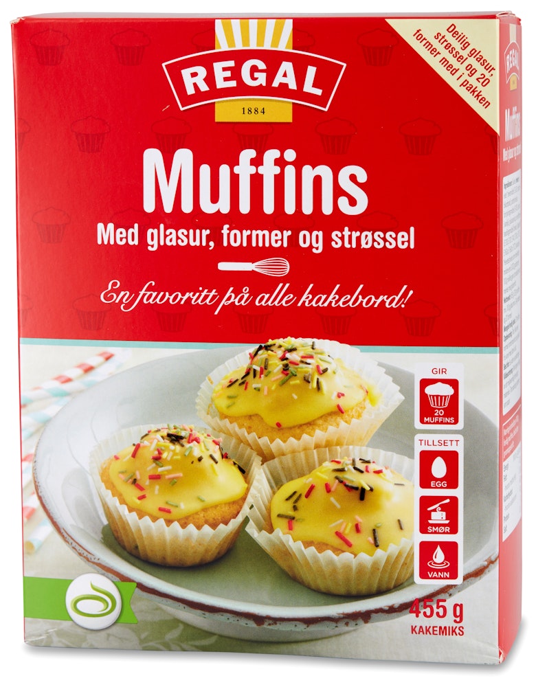 Regal Muffins med Glasur & Strøssel