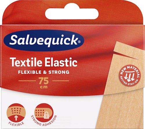 Bilde: © Salvequick / Oda Salvequick Plaster Textile Elastic 75 cm