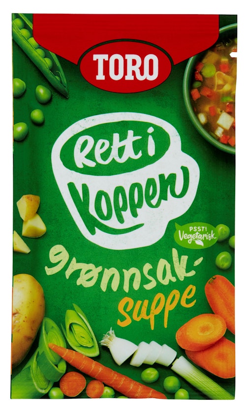 Bilde: © Toro / Kolonial.no Toro Klar Grønnsaksuppe Rett i Koppen, 20 g