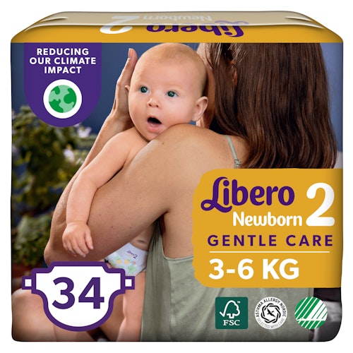 Bilde: © Libero / Oda Libero Libero Newborn Str.2 3-6 kg, 34 stk