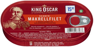 King Oscar Skinnfri Makrell