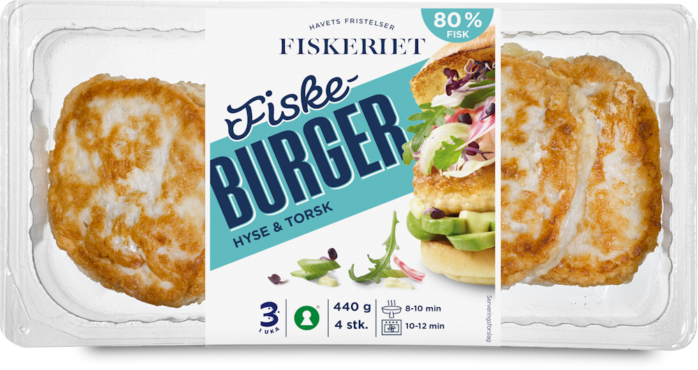 Fiskeriet Burger av Hyse & Torsk 80%