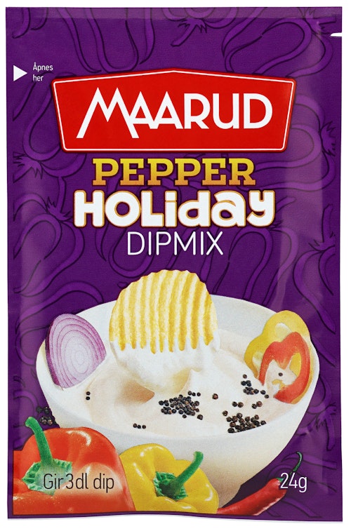 Bilde: © Maarud / Kolonial.no Maarud Dipmix Pepper Holiday 22 g
