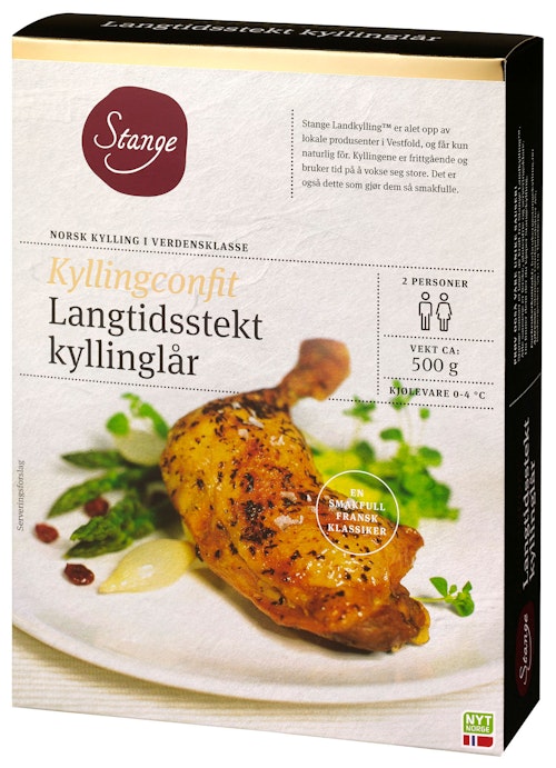 Bilde: © Stanges Gårdsprodukter / Kolonial.no Stanges Gårdsprodukter Confit Av Kylling ca. 500 g