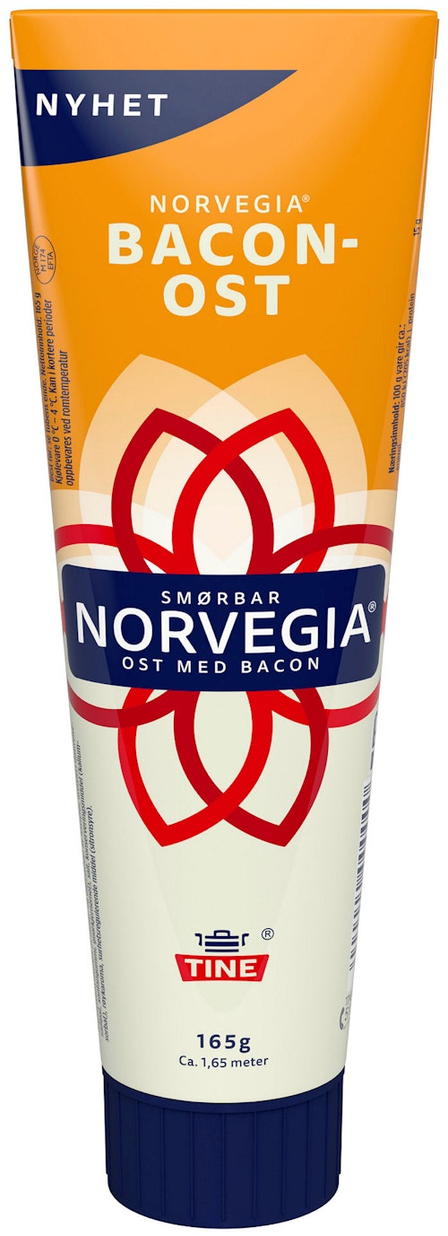 Bilde: © Tine / Oda Tine Norvegia Smøreost Med Bacon 165 g