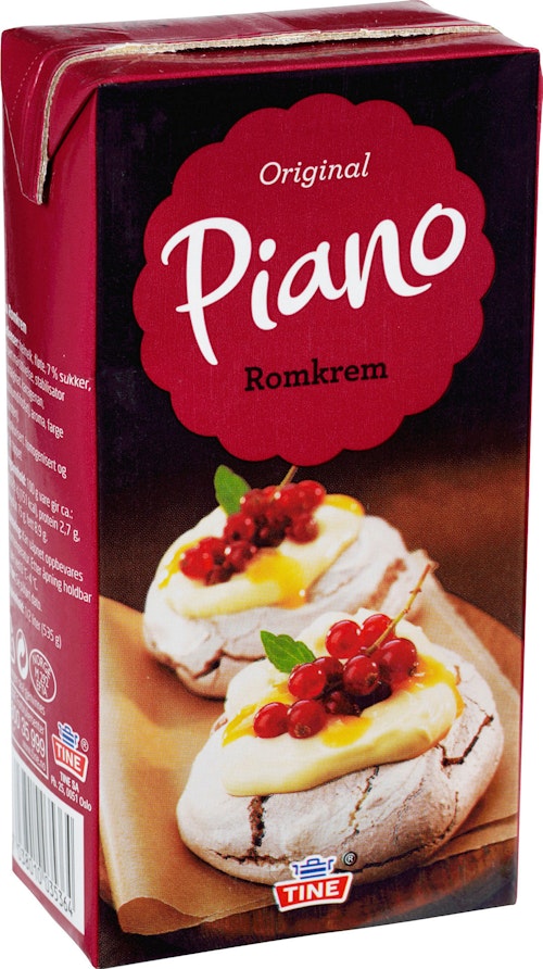 Bilde: © Tine / Kolonial.no Tine Piano Kakekrem Med Romsmak, 0,5 l