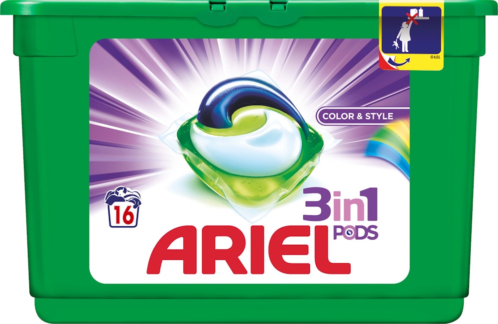 Ariel Color Pods, 3 i 1 Farget Vask