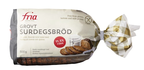 Bilde: © Fria / Oda Fria Grovbrød med Surdeig Glutenfri