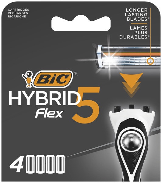 Bic Hybrid 5 Flex-barberhøvelrefills For Menn