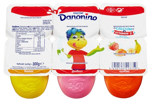 Bilde: © Danonino / Kolonial.no Danonino Yoghurt Mix No1 6x50g, 300 g