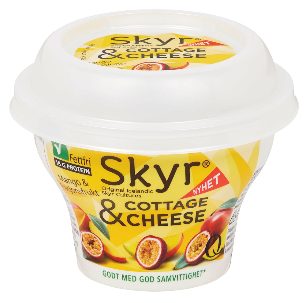 Q-meieriene Skyr & Cottage Cheese Mango & Pasjonsfrukt