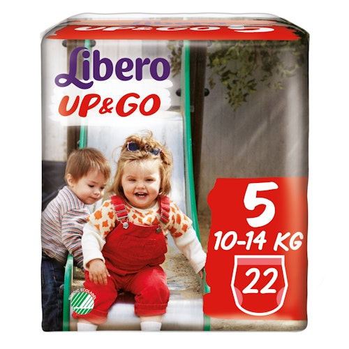 Bilde: © Libero / Kolonial.no Libero Libero Up&Go Str.5 10-14kg, 22 stk