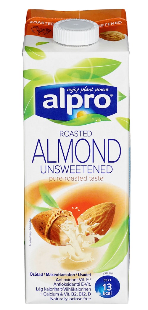 Bilde: © Alpro / Kolonial.no Alpro Mandeldrikk Usøtet Roasted, 1 l