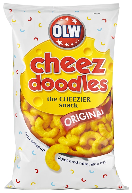 Bilde: © OLW / Kolonial.no OLW Cheez Doodles Original, 235 g