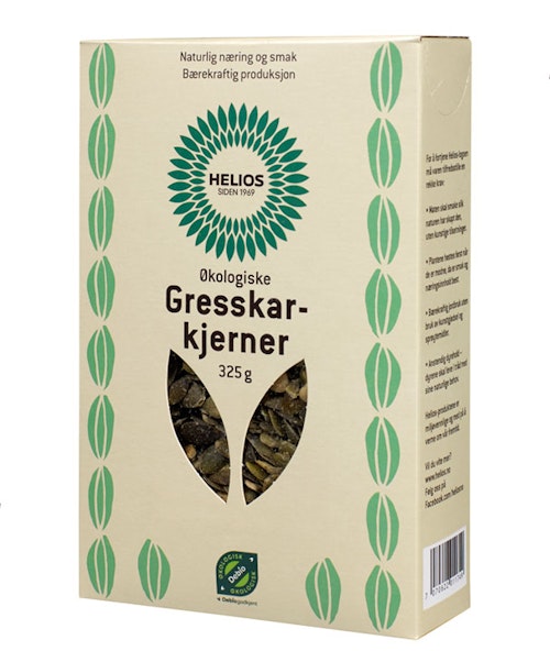 Bilde: © Helios / Kolonial.no Helios Gresskarkjerner 325 g
