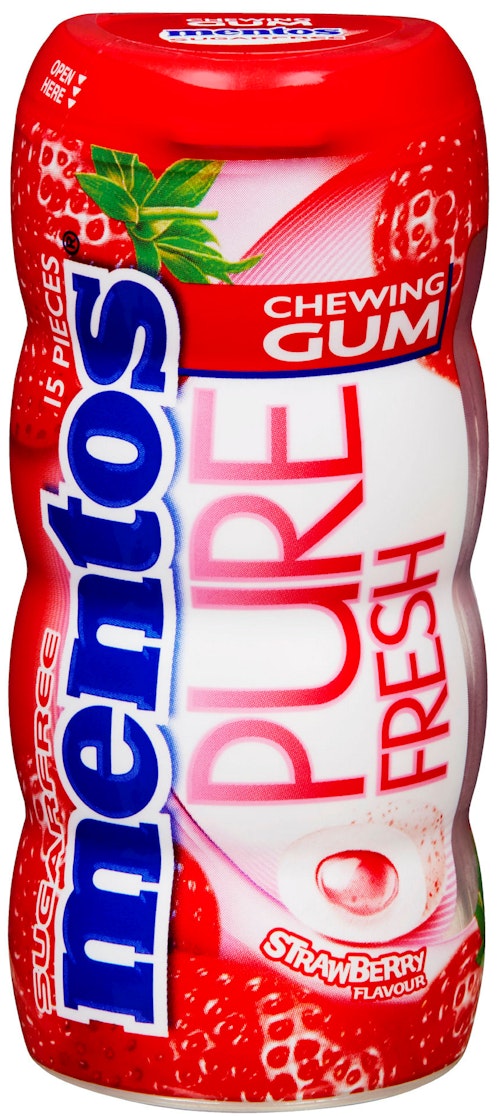 Bilde: © Mentos / Kolonial.no Mentos Mentos Gum Strawberry 30 g