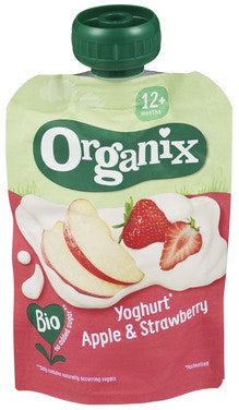 Bilde: © Semper / Oda Semper Organix Yoghurt Eple & Jordbær Fra 12 mnd, 100 g