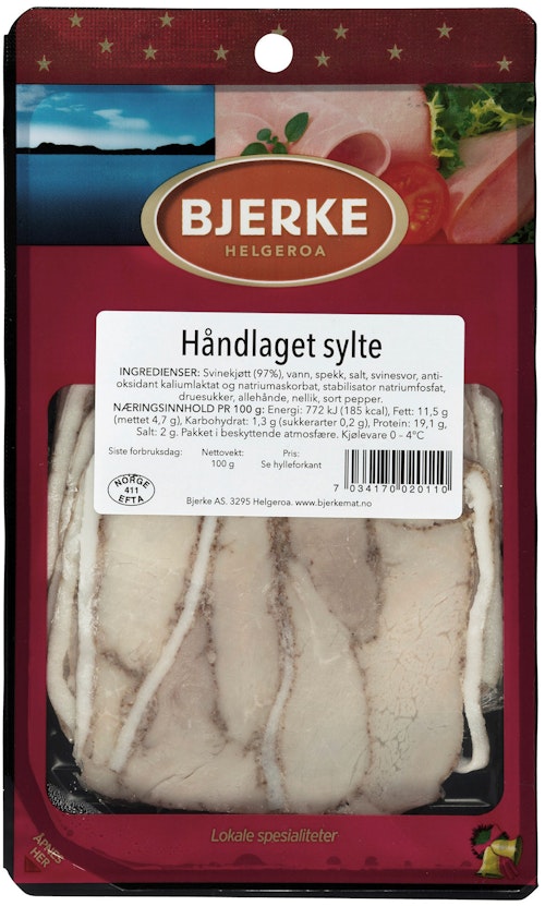 Bilde: © Bjerke Spekemat / Kolonial.no Bjerke Spekemat Håndlaget Sylte 100 g