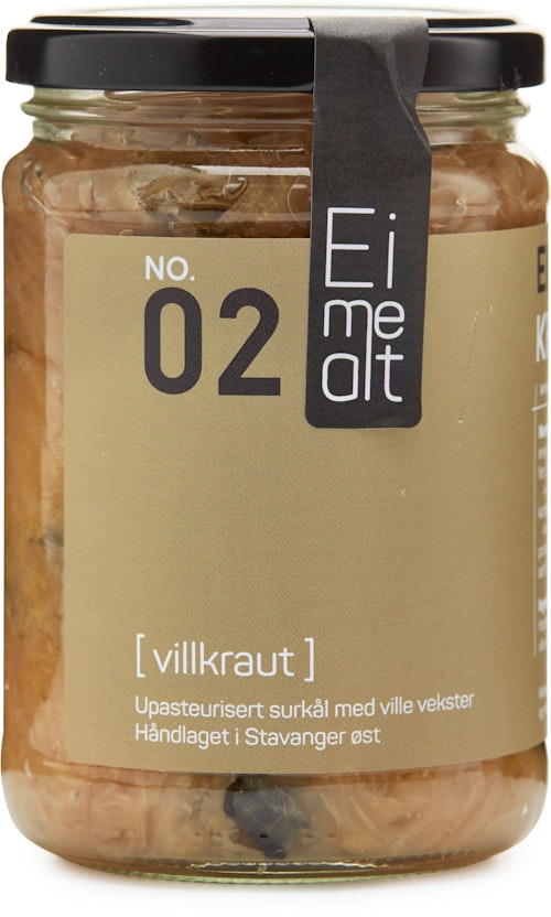 Bilde: © Eimealt / Kolonial.no Eimealt Villkraut Upasteurisert Surkål, 390 ml