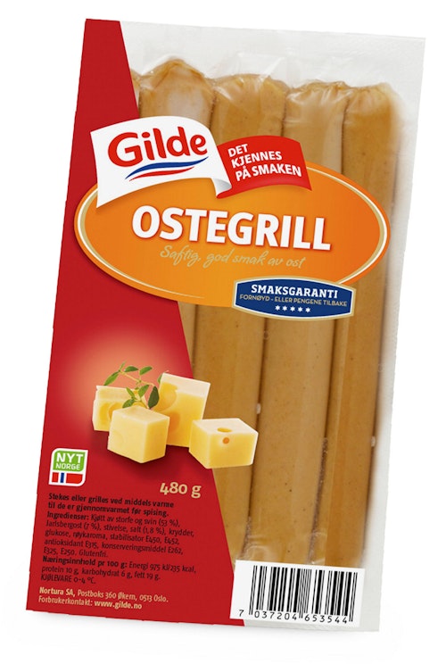 Bilde: © Gilde / Kolonial.no Gilde Ostegrill 6 stk, 480 g