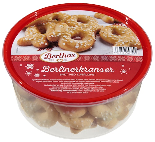Bilde: © Berthas / Kolonial.no Berthas Berlinerkranser 275 g