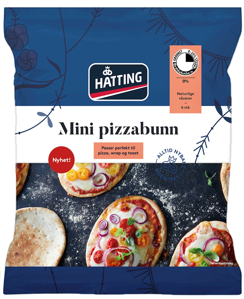 Hatting Mini Pizzabunn 6 stk