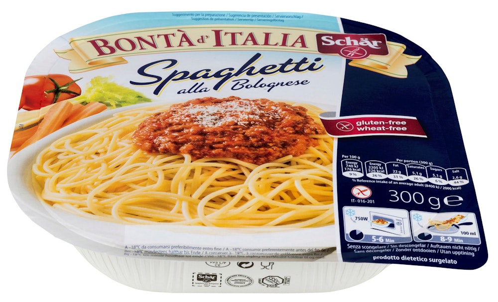 Schär Spaghetti Bolognese Glutenfri