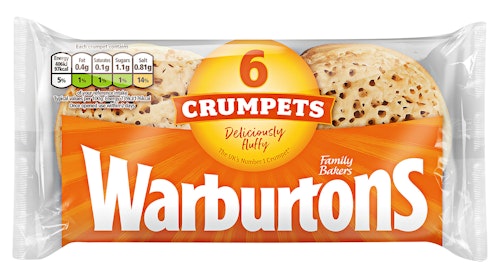 Warburtons Crumpets 6 stk, 275 g