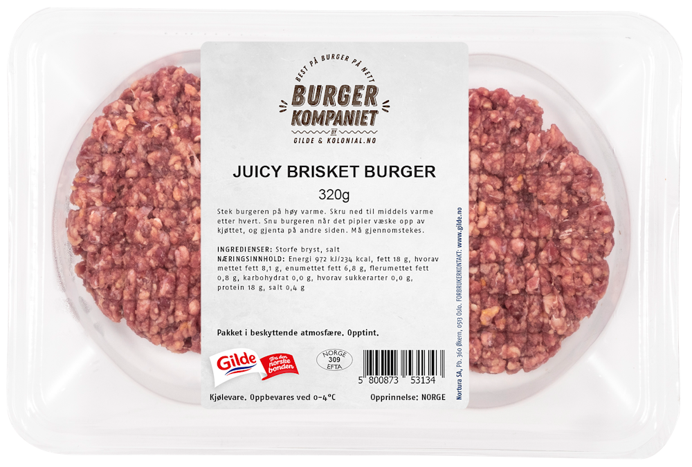 BurgerKompaniet Juicy Brisket Burger 2 Stk
