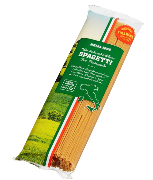 Bilde: © REMA 1000 / Kolonial.no REMA 1000 Fullkorn Spaghetti 500 g