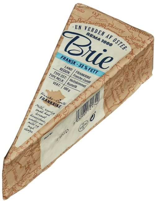 Bilde: © REMA 1000 / Kolonial.no REMA 1000 Brie En Verden av Oster, 180 g