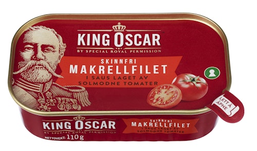 Bilde: © King Oscar / Oda King Oscar Makrell i Tomat 110 g