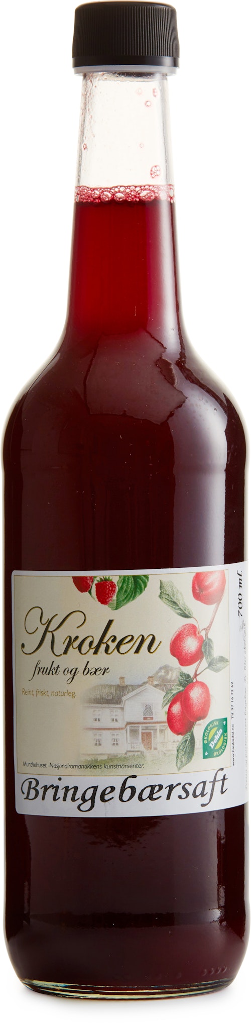 Bilde: © Kroken Frukt & Bær / Kolonial.no Kroken Frukt & Bær Økologisk Bringebærsaft 700 ml
