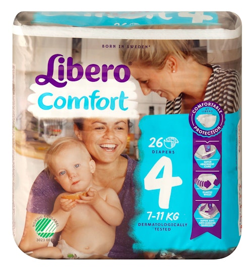 Bilde: © Libero / Kolonial.no Libero Comfort Str 4 7-11 kg, 26 stk
