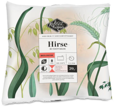 Bilde: © Kolonihagen / Kolonial.no Kolonihagen Rundstykker Hirse Økologisk, 8x70g, 560 g